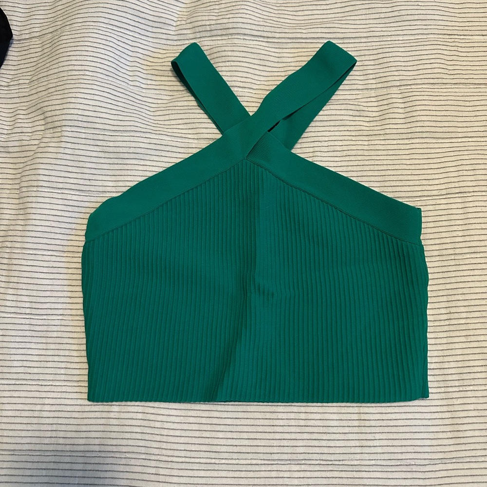 Sincerely Jules Emerald Ribbed Tank Top